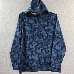 Under Armour Hoodie Mens 2XL XXL Blue Digital Camo Pullover ColdGear Performance